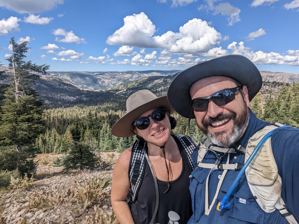 Couple hiking